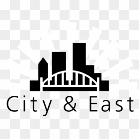 City And East Real Estate Logo Black And White - Real Estate, HD Png Download - realtor mls logo white png