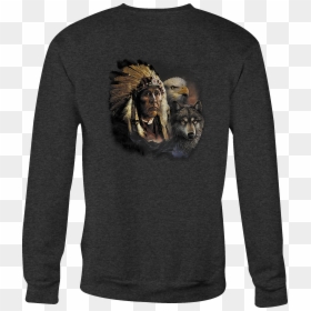 Crewneck Sweatshirt American Indian For Women - Long-sleeved T-shirt, HD Png Download - american indian png
