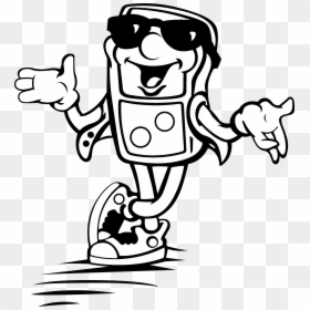 Transparent Man Clipart Black And White - Black And White Pizza Png, Png Download - dominos pizza logo png