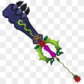 Rumbling Rose - Kingdom Hearts 2 Beauty And The Beast Keyblade, HD Png Download - rose thorns png