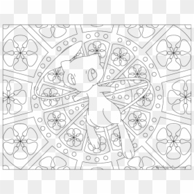 Pokemon Coloring Pages For Adults, HD Png Download - pokemon mew png