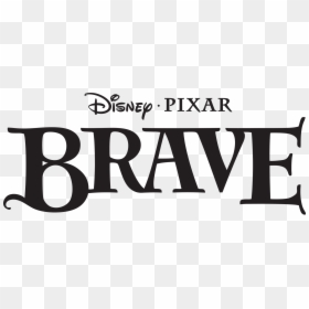 Disney Black Logo Png -disney Svg Black And White - Brave Logo, Transparent Png - pixar characters png