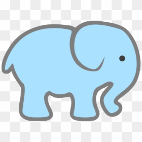 Blue Elephant Clip Art, HD Png Download - elephant vector png
