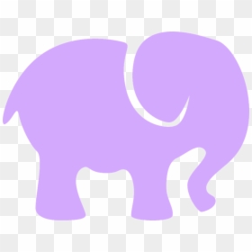 Elephant, Baby, Decoration, Silhouette, Design, Gray - Purple Elephant Clip Art, HD Png Download - elephant vector png