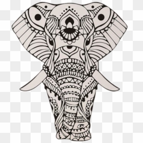 Transparent Mandala Vector Png - Elephant Mandala Png, Png Download - elephant vector png