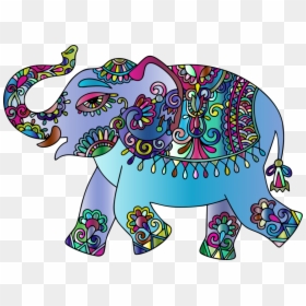 Clip Art Ganesha Elephants Visual Arts - Free Clipart Indian Elephant, HD Png Download - elephant vector png