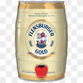 Flensburger Gold German Beer Keg 5000 Ml / 500 Cl Can - Guinness, HD Png Download - beer barrel png