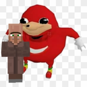 #freetoedit Ugandan Knuckles Meets A Minecraft Villager - Do You Know Da Wey, HD Png Download - minecraft villager png