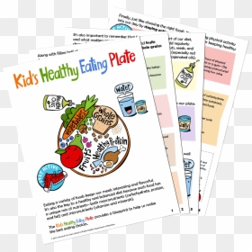 Download Kid"s Healthy Eating Plate Guide - Kids Healthy Eating Plate, HD Png Download - fat kid png