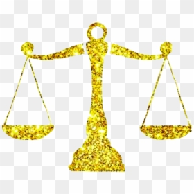 #gold #golden #glitter #scales #libra #zodiac #freetoedit - Libra Scales Gold, HD Png Download - libra scale png