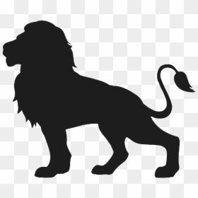 Feline,cut - Lion Silhouette, HD Png Download - lion head vector png