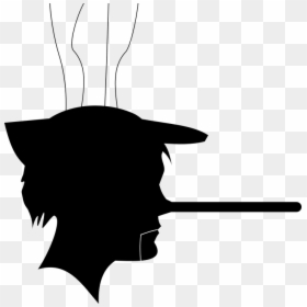 La Nariz, De Largo, Pinocho, Perfil, Marioneta, Silueta - Pinocchio Silhouette Png, Transparent Png - nariz png