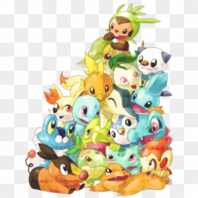 All Pokemon Starters Cute, HD Png Download - dewott png
