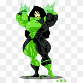 Commission - Shego - Kim Impossible And Shego Muscle Growth, HD Png Download - kim possible png
