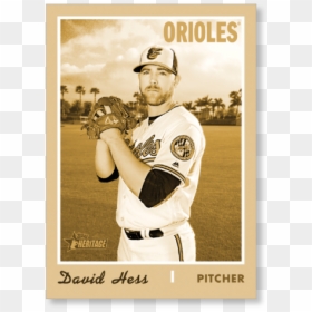 David Hess 2019 Heritage High Number Base Cards Poster - Baseball Player, HD Png Download - orioles png