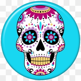 Pop Selfie Caveira Mexicana Azul - Day Of The Dead Colours, HD Png Download - caveira png