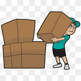 Man Lifting Box Clipart, HD Png Download - delivery man png