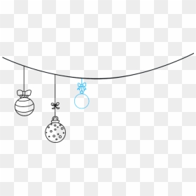 How To Draw Christmas Ornaments - Draw A Christmas Ornament, HD Png Download - ornament line png