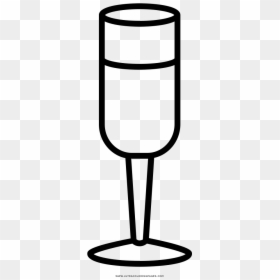 Champagne Flute Coloring Page, HD Png Download - champagne flute png