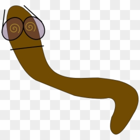 Worm With Glasses Svg Clip Arts - Worm Clip Art, HD Png Download - glasses .png