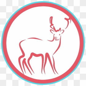 Deer, Clipart, Sticker, Design, Logo, Circle - Roe Deer, HD Png Download - deer clipart png