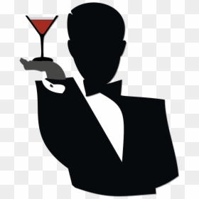 Cocktail Mojito Blue Lagoon Black Russian Mint Julep - Transparent Bartender Silhouette Png, Png Download - bar tender png