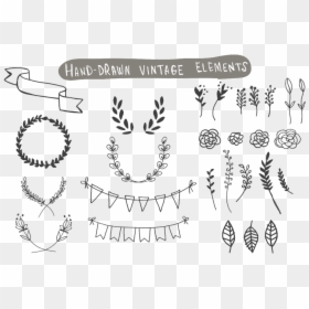 This Graphics Is Hand Drawn Doodle Vintage Vector Elements - Hand Drawn Doodles Png, Transparent Png - png elements