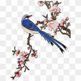 Clip Art Flowering Peach Tree - Chinese Flowers And Birds, HD Png Download - flowering tree png