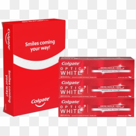 Colgate Optic White Whitening Toothpaste Sparkling, HD Png Download - colgate png