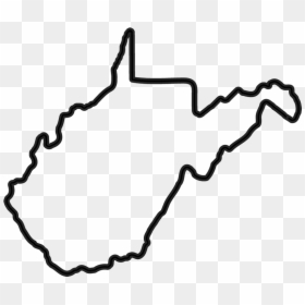 West Virginia Outline Rubber Stamp - West Virginia State Outline, HD Png Download - virginia outline png