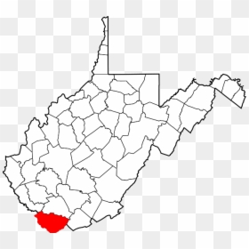 Map Of West Virginia Highlighting Mcdowell County - Nicholas County Wv, HD Png Download - virginia outline png