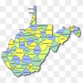 Transparent Virginia State Outline Png - Wv County Map, Png Download - virginia outline png