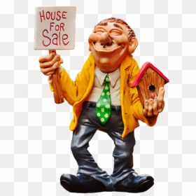 Real Estate Agents, Figure, Funny, For Sale, Decoration - Home For Sale Signs Cartoon, HD Png Download - real estate agent png
