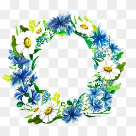 Meadow Flowers Illustration Png, Transparent Png - watercolor flower wreath png