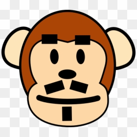 Monkey Clipart Daddy - Monkey Face Cartoon Drawing, HD Png Download - big daddy png