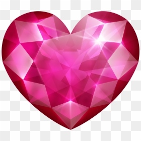Pink Crystal Heart Png, Transparent Png - ruby gem png