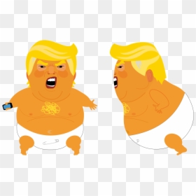 Trump Baby Bumper Sticker, HD Png Download - trump cartoon png