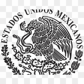 Logo Escudo Nacional De México Black And White Vector - Escudo Nacional