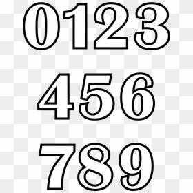 123 Png Black And White - Numbers Line Drawing, Transparent Png - 123 png