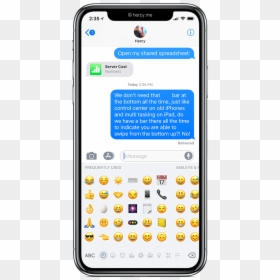 Iphone X Text Messages, HD Png Download - iphone text png