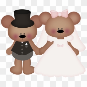 Clipart Bear Wedding - Wedding Teddy Bears Cartoon, HD Png Download - bride clipart png