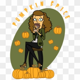 Free Stock Pumpkin Spice Latte Clipart - White Girl With Pumpkin Spice Coffee, HD Png Download - white pumpkin png