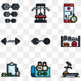 Fitness Clipart Gym Tool - Gym Equipment Pixel Art, HD Png Download - gym icon png