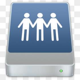 Mac Shared Folder Icon, HD Png Download - hard drive icon png