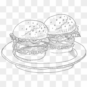 Burger Icon-03 - Line Art, HD Png Download - burger icon png
