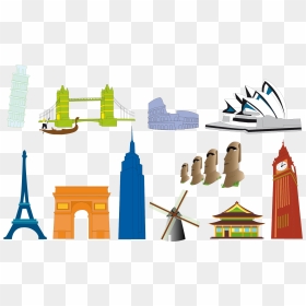 Landmarks Around The World Icons, HD Png Download - building icons png