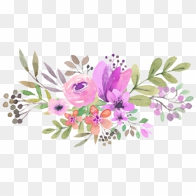Clip Art Flower - Watercolor Flowers Transparent Background, HD Png Download - floral png tumblr