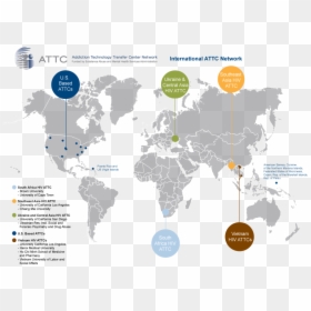 Map Of International-hiv Attcs - World Map Greenland Highlighted, HD Png Download - world map icon png