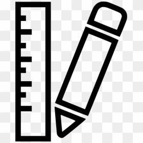 Ruler Pencil White Png Icon, Transparent Png - ruler icon png