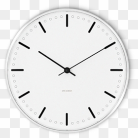 City Hall Wall Clock Oe29 Cm Black White Arne Jacobsen - Arne Jacobsen, HD Png Download - town icon png